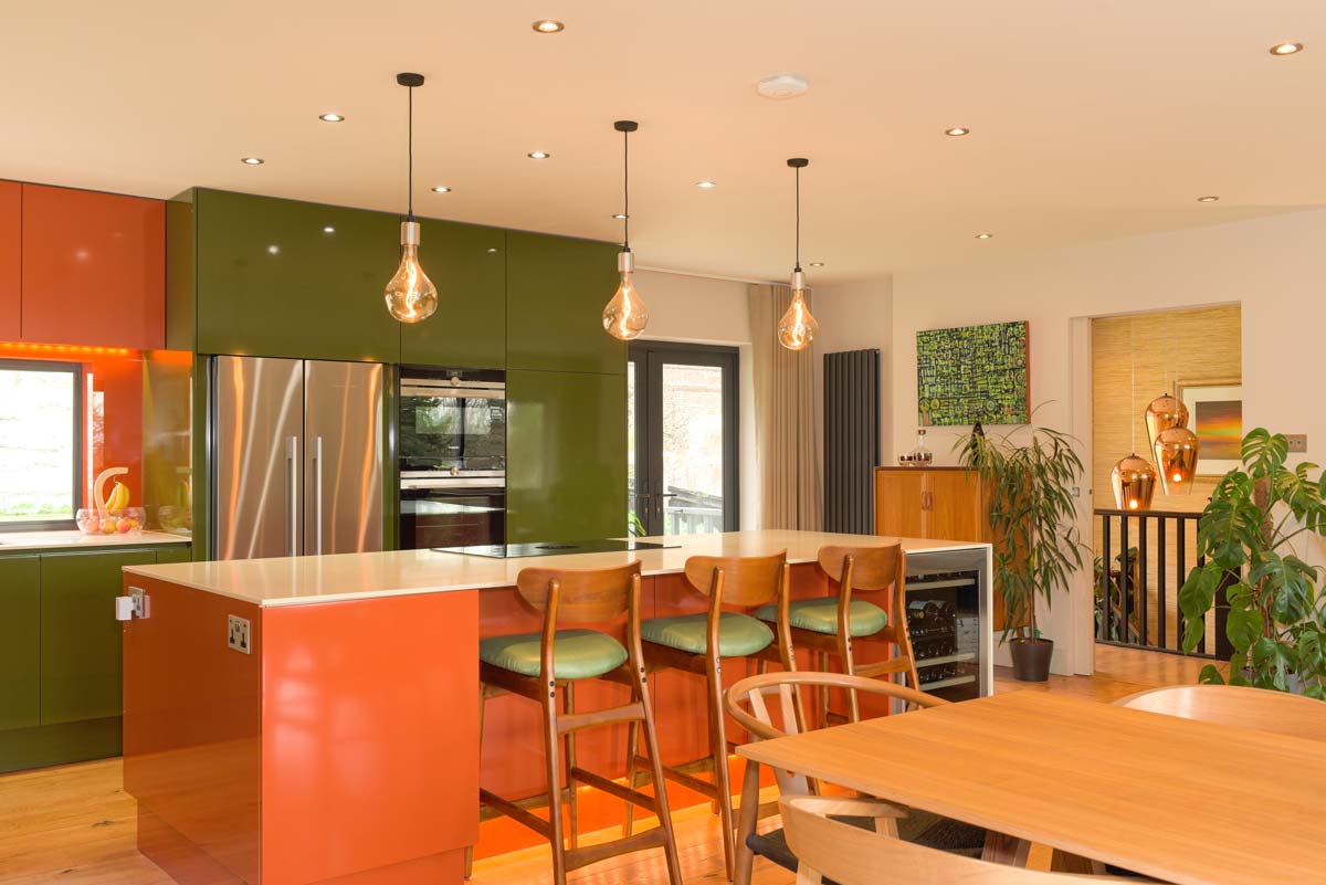 Mid-Century Modern home interior design - kitchen diner