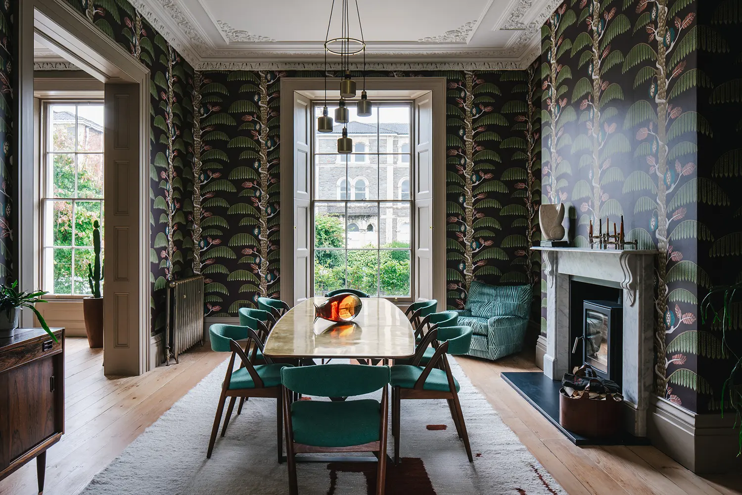 Pembroke Bristol Grade II Listed Regency House interior design dining room design