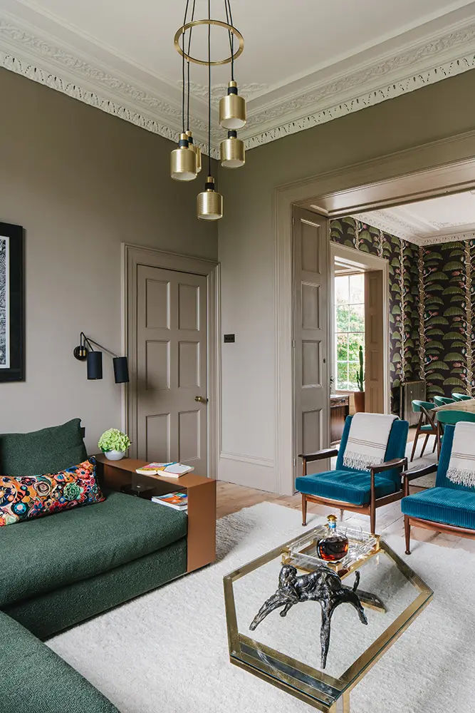Pembroke Bristol Grade II Listed Regency House interior design living room design